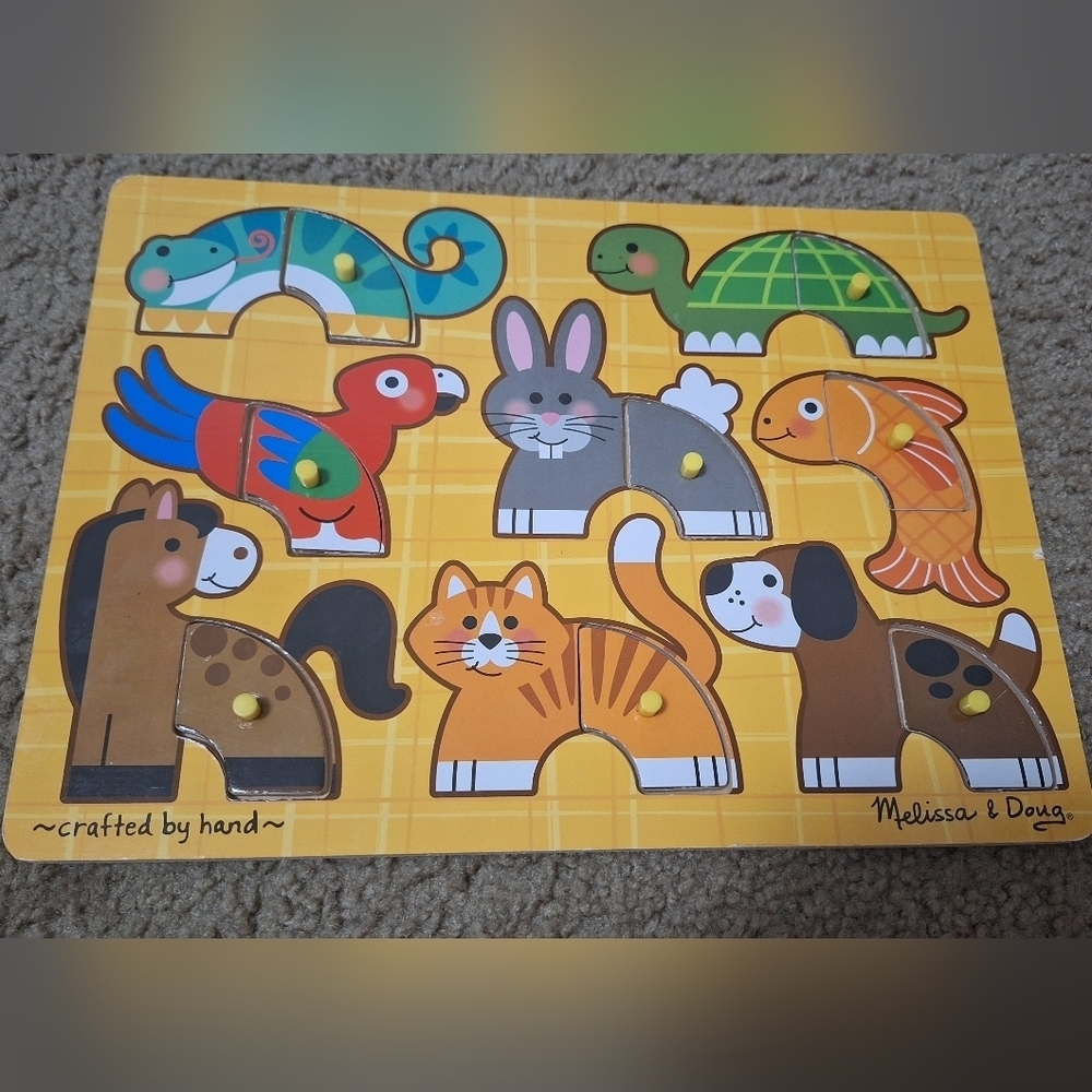 Mellisa & Doug Lot Of Six Wooden Puzzles Crafted By Hand - Picture 7 of 8